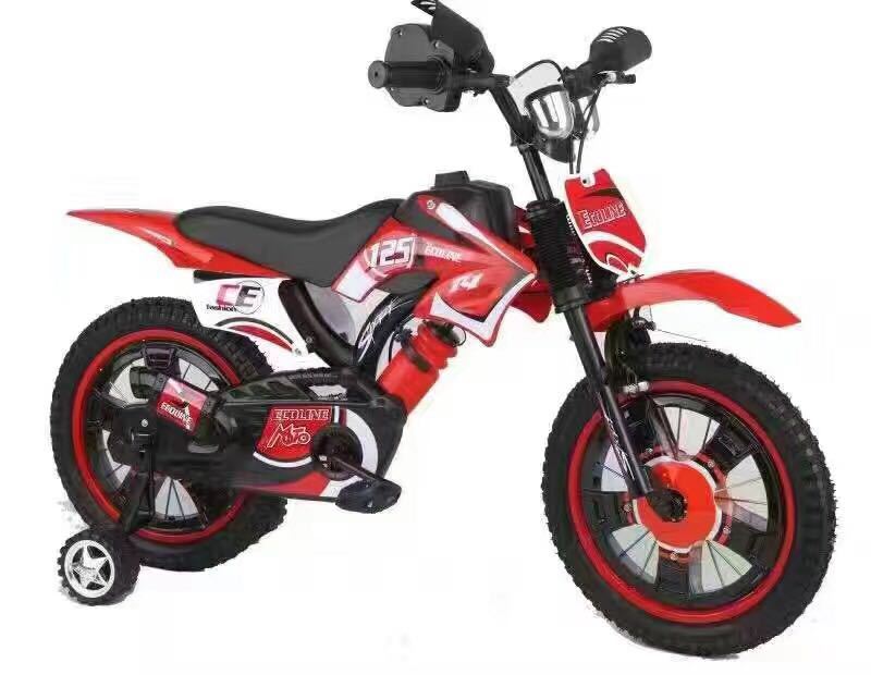 Children's Bicycle 16-Inch 12-Inch Years Old 5-7 Years Old 9-11 Years Old Boys and Girls Motorc