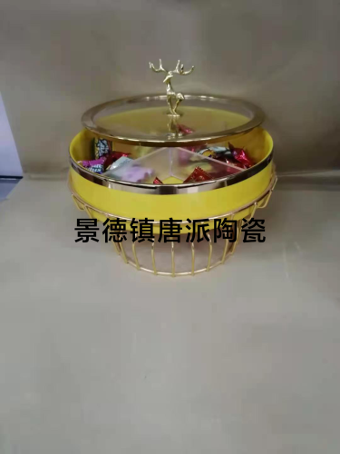 jingdezhen nordic style nut plate suit deer lid 1380 degrees high temperature firing porcelain fine