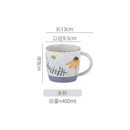 Snowflake Creative japanese Hand-Painted Ceramic Bowl Plate Rice Bowl Simple Noodle Bowl Soup Bowl Dish Medium Cup 400nl