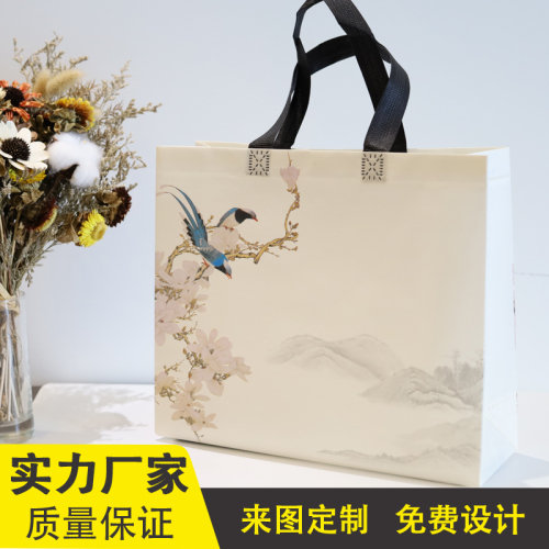 support customized non-woven handbag cloth bag takeaway bag waterproof factory direct supply