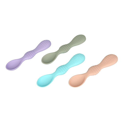 full silicone baby fork baby children‘s auxiliary supplies baby feeding tableware children‘s eating self-food training spoon