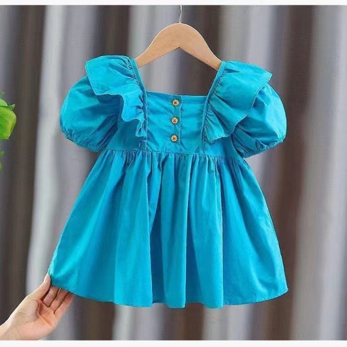Girls‘ Summer Dress 2021 Summer New Kids‘ Skirt Fashionable Children‘s Clothing Little Girl Internet Celebrity Princess Dress