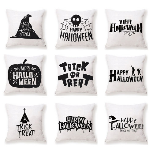 Halloween Happy Hallowe Pillow Cover Festive Supplies Pillow
