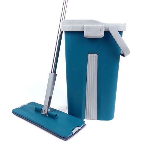 Spot New Hand Wash-Free Flat Mop Retractable Rod Lazy with Bucket Mop 