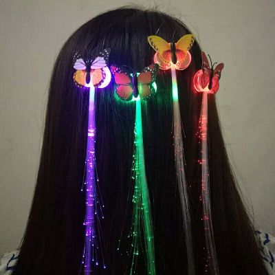 Stall Supply for Children and Kids Luminous Toy Braid Flash Barrettes Led Bar Party Night Market Hot Sale