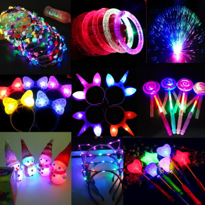 Children's Creative Glow Toy Night Market Push Small Gifts Gift Flash Ring Headband Glasses Light Stick Wholesale
