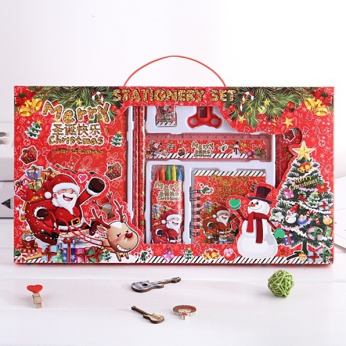 Cartoon Christmas Stationery Set Kindergarten Children‘s Prizes Primary School Student School Supplies Creative Christmas Small Gift