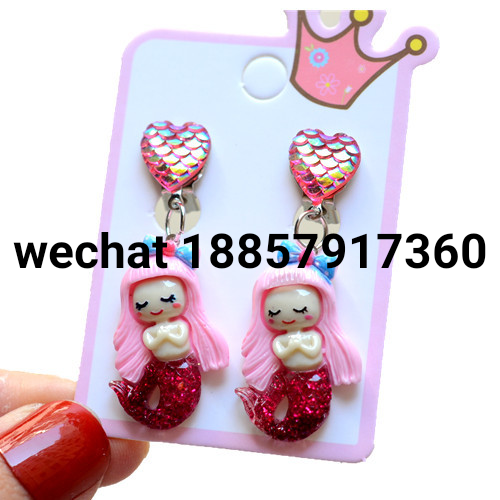 New girl princess lovely ear clip earrings manufacturers direct sales