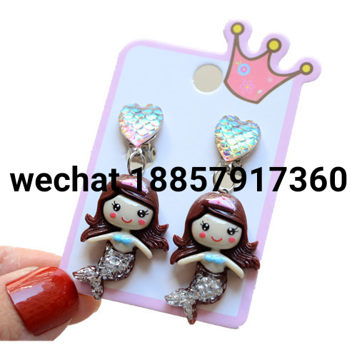 New girl princess lovely ear clip earrings manufacturers direct sales