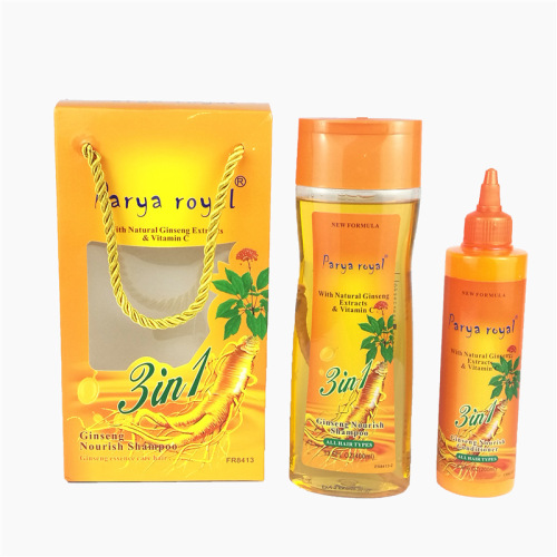 Ginseng Boxed English Foreign Trade Export 400ml Shampoo 200ml Hair Conditioner Two-in-One Wholesale Ginseng Set