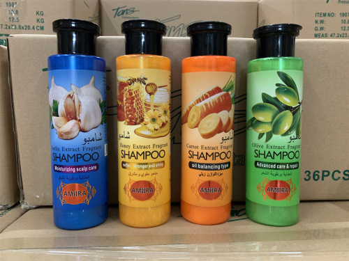 Factory Wholesale OEM Shampo Shampoo Egg Garlic Aloe Foreign Trade Export English Shampoo 500ml