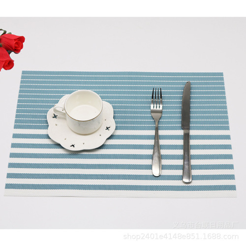 western food mat table mat heat insulation anti-scald coaster bowl mat hotel european non-slip pvc environmental protection double-sided table towel stripes