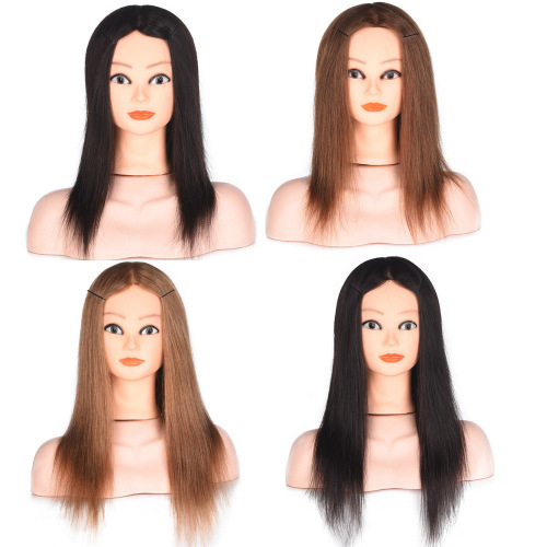 Human Hair Mannequin Head Mock Wig Mannequin Head Cut Blow Perm Dye Real Hair Mock Wig Wig Mannequin Head Real Hair Model Head