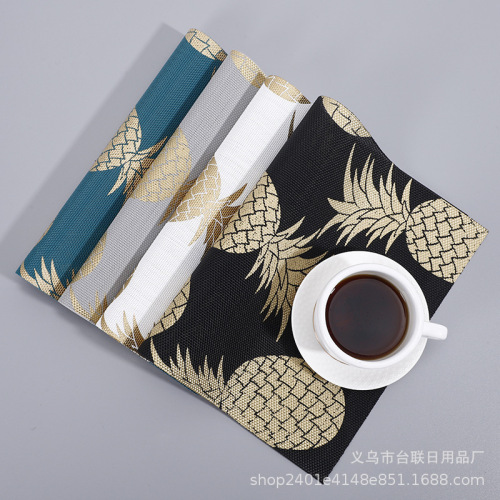 Western-Style Placemat Table Mat Heat Insulation Anti-Scald Cup Mat Bowl Mat Hotel European Style Non-Slip Table Mat PVC Environmental Protection Double-Sided Teslin