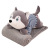 Software Husky Plush Doll Three-in-One Animal Pillow and Blanket Nap Air Conditioning Blanket Custom Logo Gift