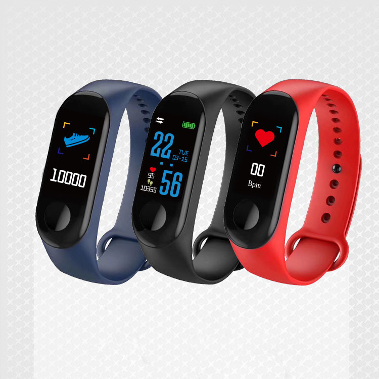 M3 Smart Bracelet M3 Color Screen Bracelet Heart Rate Blood Pressure Bluetooth Sport Step Counting F
