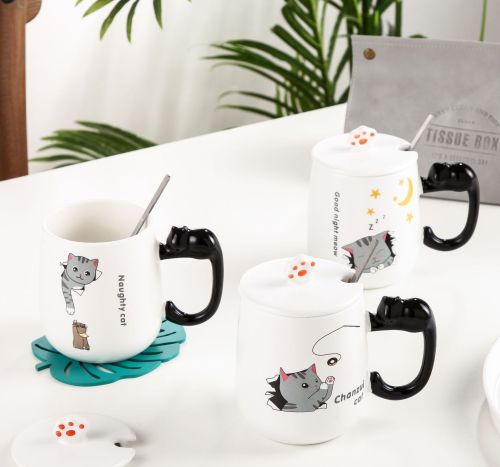 ceramic cup cute cat mug advertising gift cup customized logo