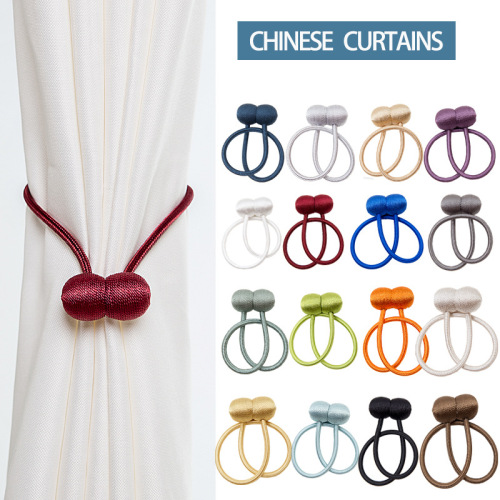cross-border curtain strap rope magnet buckle curtain tie rope curtain accessories free installation spot wholesale