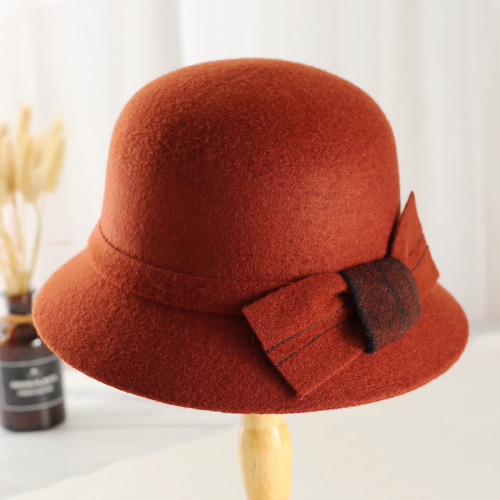 [hat hidden] autumn and winter bucket hat middle-aged and elderly warm hat grandma wool cap warm hat for the elderly fashion top hat