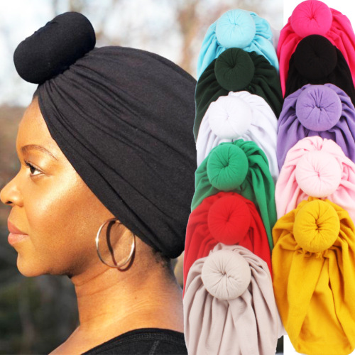 adult 11 color donut indian hat european and american fashion women‘s pullover hat headscarf hat in stock