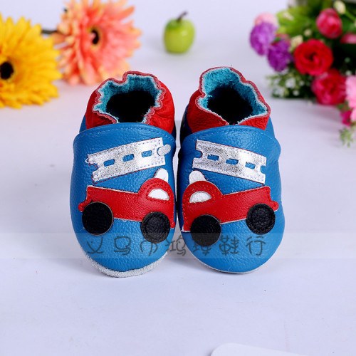 Korean Style New Fashion Toddler Baby Shoes Cowhide Embroidered Baby Shoes One-Piece Delivery factory Direct Sales