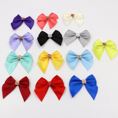 hand-tied ribbon bow ribbon factory wholesale yiwu craft gift packaging wedding candies box bow accessories
