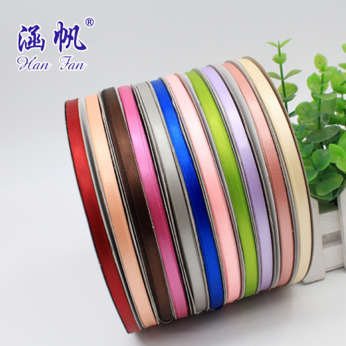 0.6cm polyester with satin band high-density polyester ribbon ribbon wholesale factory ribbon handmade ribbon