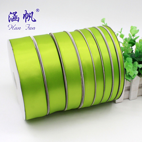 Army Green Polyester Ribbon High Density Ribbon Flesh Color Ribbon Packaging Gift Box Ribbon Multi-Size Factory Direct Sales