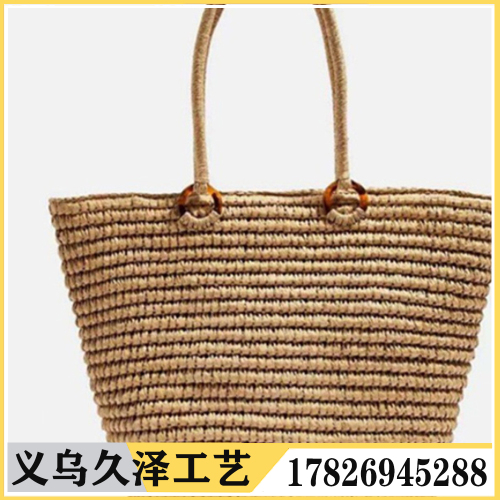 Simple Vacation Travel One Shoulder Female European and American Versatile Woven Straw Bag