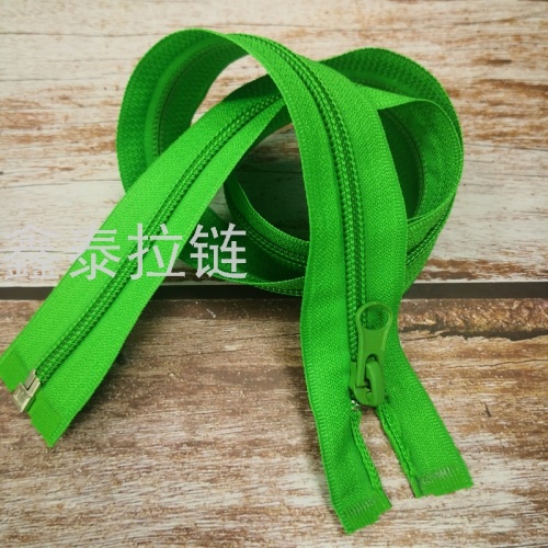 Spot Zipper No. 5 Nylon Zipper Opening Drop-down Title Green Spot Retail Proofing