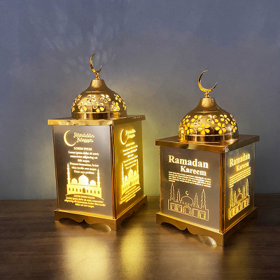 Ranadan Ramadan Lamp Eid Eid Customized Iron Storm Lantern Craftwork Crafts Arabic Lantern Study Lighting