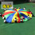 Rainbow Umbrella Children 'S Game Parachute Kindergarten Parent-Child Activities Early Education Pull Umbrella Rainbow Umbrella Factory Direct Sales