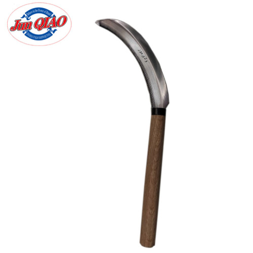 Factory Direct Supply Africa Middle East Cutting Rice Mowing Little Sickle Small Hand Saw Wooden Handle Sickle Home Gardening Tools