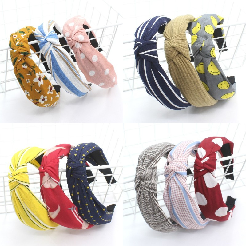 Korean Style Ins New Hair Accessories Fabric Wide-Brimmed Ko...