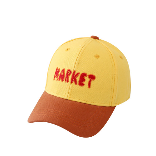 manufacturer children‘s hat popular baseball cap pure cotton embroidery color matching adjustable outdoor uv-proof sports cap