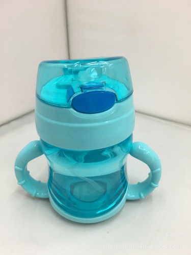 137z3018 Factory Direct Supply Baby Straw Style Water Cup Double Handle No-Spill Cup Baby Soft Mouth Cup with Straw