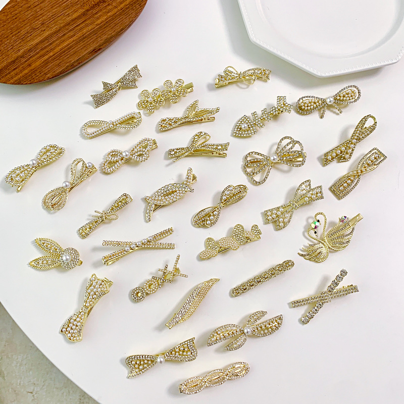 Korean Style Simple Alloy Duckbill Clip Frosted Brushed Meta...