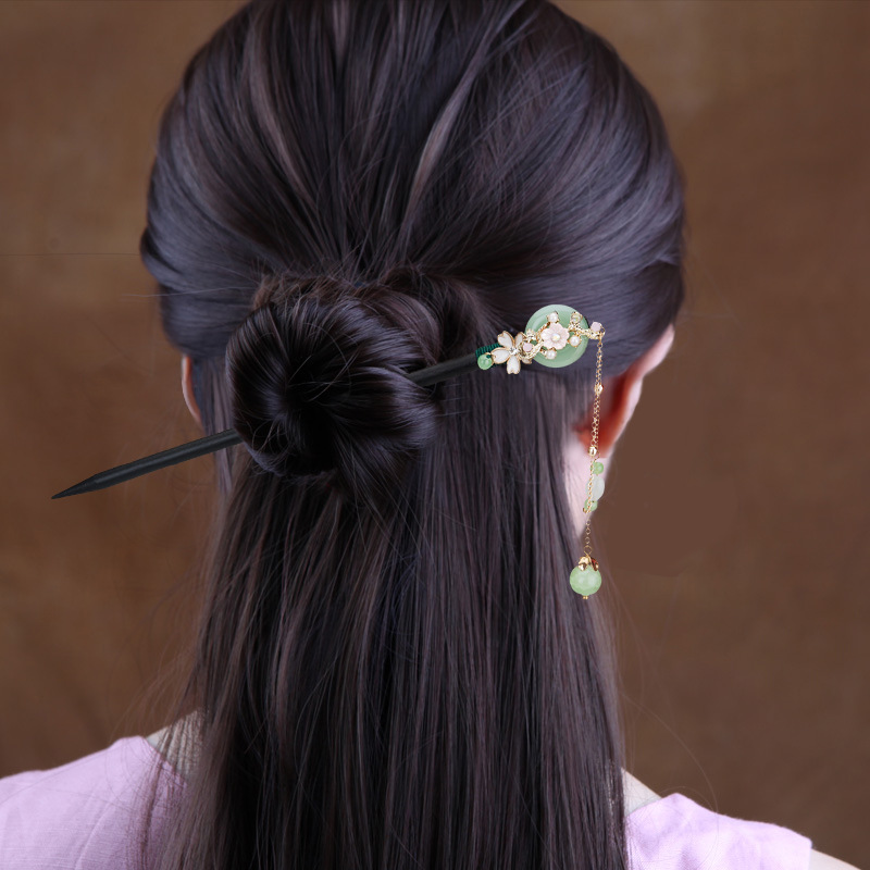 Ebony Hairpin Tassel Step Shake Hair Pin Children's Archaist...