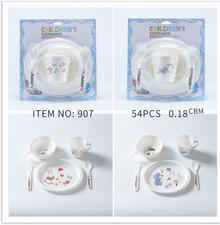 Cartoon printing baby tray tableware5 piece set foreign trade whesale