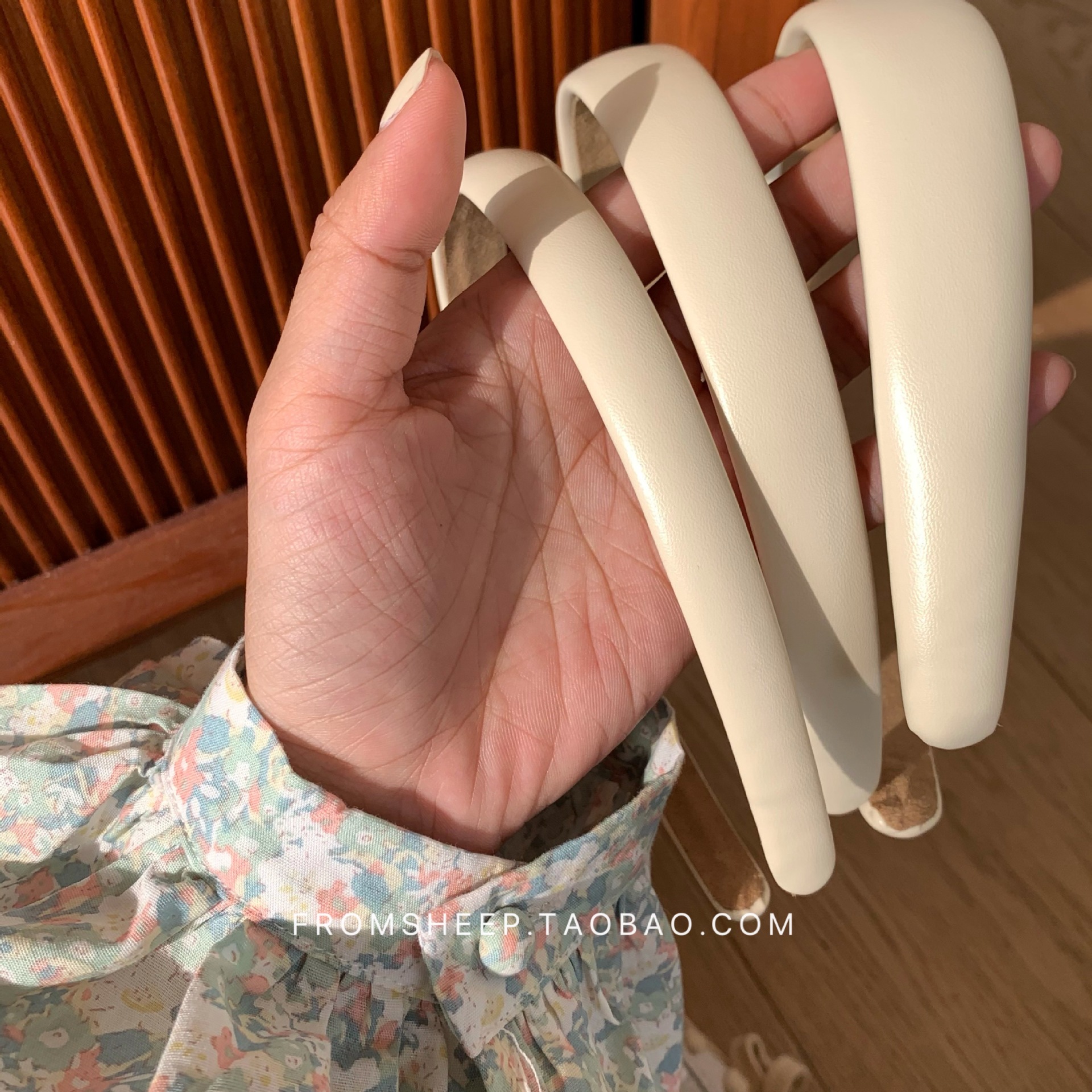 Fromsheep Milky White Leather Hairpin Headband Female Summer...