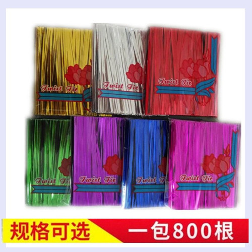 factory spot wholesale 8cm environmental protection color ribbon metal tie wire wire tie wire