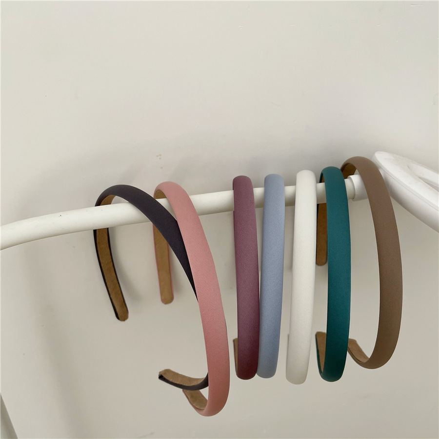 Solid Color Fine Fabric Headband Simple Temperament Candy Co...