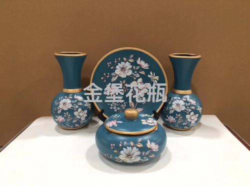 four-piece ceramic vase decoration crafts decoration creative ceramic decorations