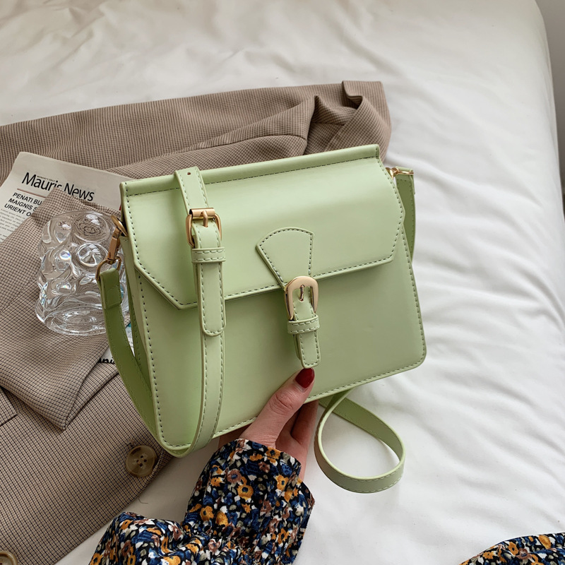 Women's Bag 2021 Summer New Twist Lock Small Square Bag Ins Korean Style Fashionable Simple Wes