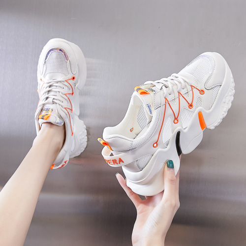 2021 summer new korean casual sneakers ladies bra women‘s shoes breathable clunky sneakers small size 313233