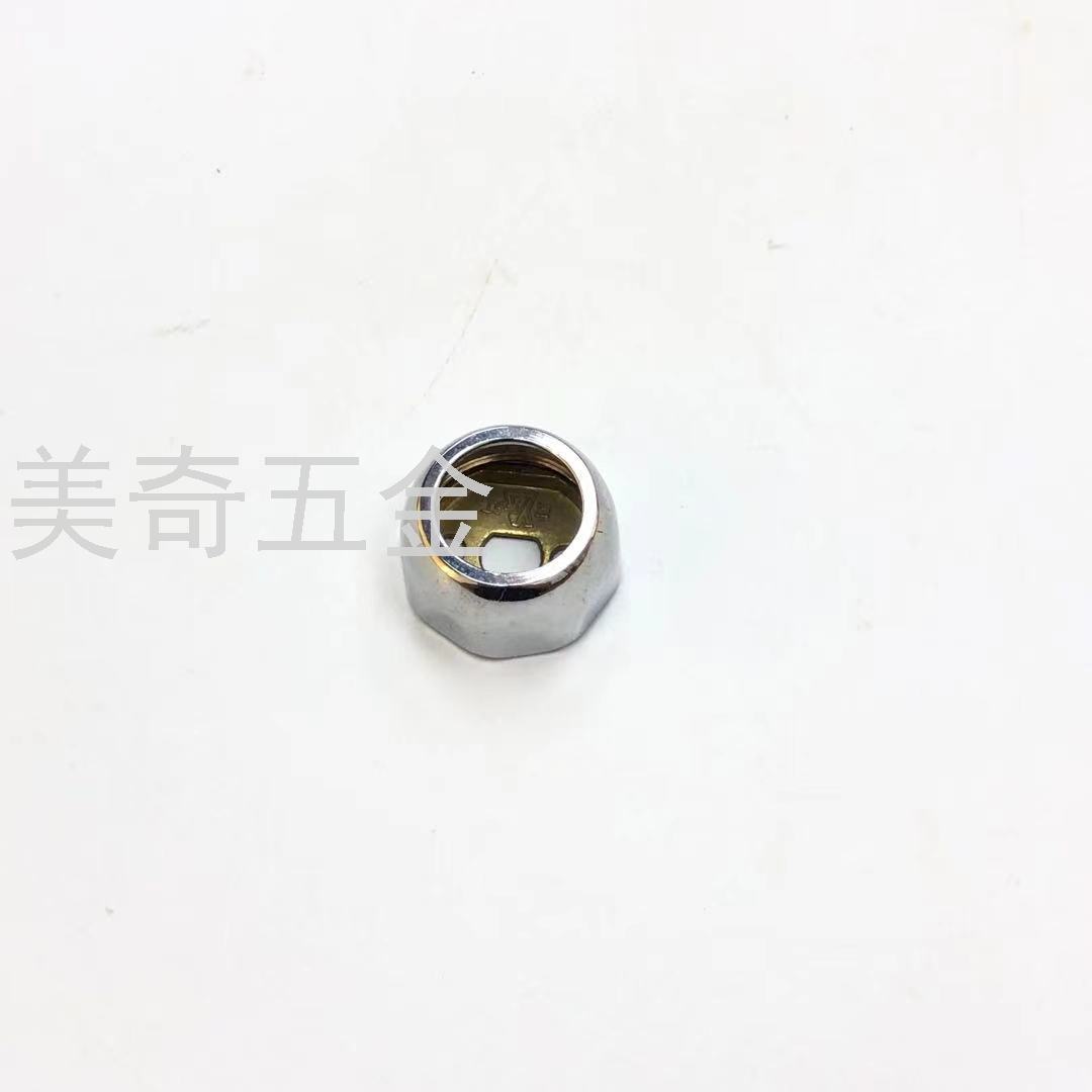 加厚锌合金亮光八角法兰座衣柜配件衣通管圆管固定法兰座衣杆托座