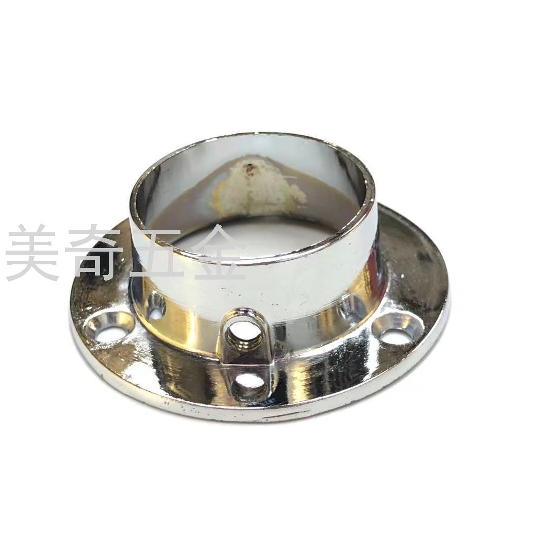 家具橱柜衣柜法兰托管五金铁法兰带螺丝孔托座带螺丝孔侧位铁法兰