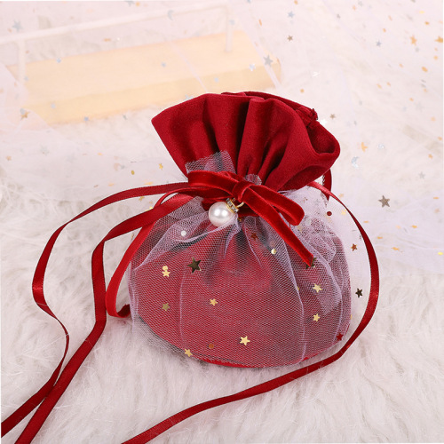 Wedding Supplies Wedding Candy Bag Candy Box Hand Gift Creative Birthday Full Moon Velvet Candy Bag Cloth Bag 