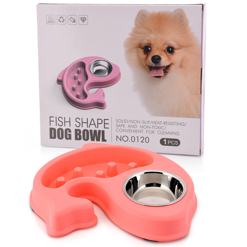 Slow Feeding Bowl Anti-Chye PET Bowl Color Box Packaging Hea...