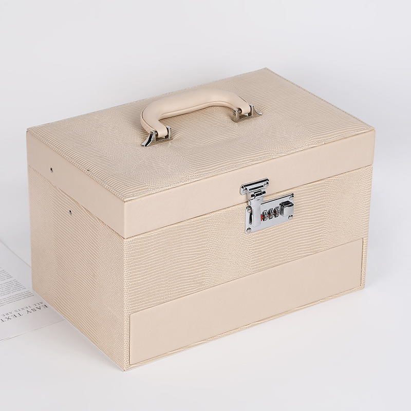 Korean Style PU Leather Portable Jewelry Box Large Capacity ...